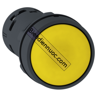 Nút nhấn nhả Ø 22mm XB7NA85, màu vàng, tiếp điểm N/O+N/C Schneider